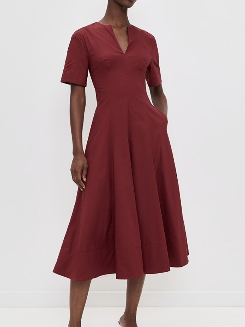 STAUD Frances Midi Dress Sangria 2 NWT SOLD OUT! Sangria